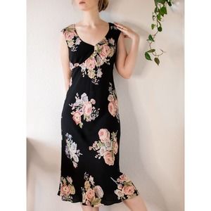 Lauren Ralph Silk Midi Floral Dress US 6 00's